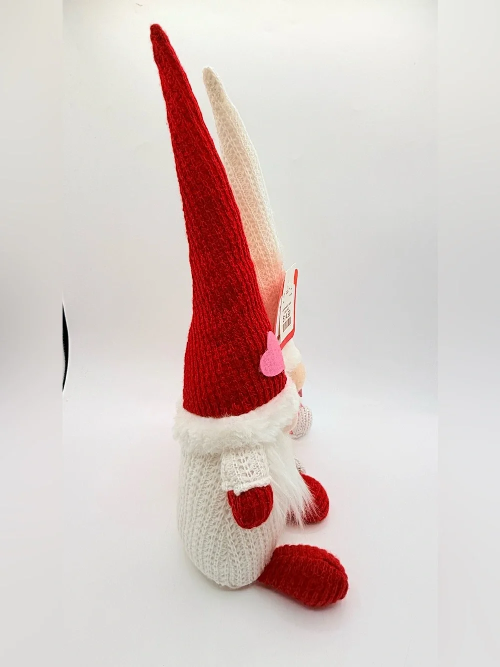 Gnomes Valentines or Christmas Plush Decoration Bean Bag Weighted Base 16”